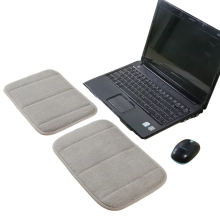 2er-Pack tragbare Ellbogen- und Handgelenkstützen, Tastatur-Armauflagen aus Memory-Schaum für den Schreibtisch, 20 x 30 cm, Grau