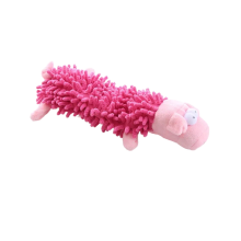 Squeaky Plush Pig Dog Toy, Stuffing-Free Soft Chew Toy for Boredom Relief, for Small and Medium Dogs, Pink