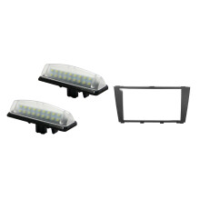 2X for Is300 Is200 Ls430 Led License Plate Lights Lamps Direct with 2Din Car Stereo Radio Fascia Panel Frame