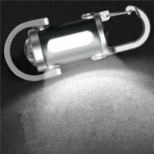 1200LM Super Bright Keyring Torch LED Rechargeable Key Ring Torch for Outdoor Camping Silver