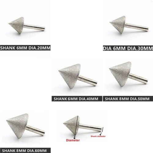 Diamond Grinding  20-60mm Cone Chamfering Abrasive Tools 90 Degree Wear Resistant Drill Bits  40mm 2