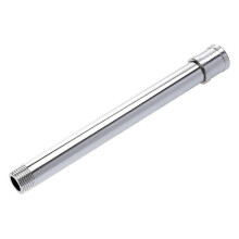 20cm Stainless Steel Shower Extension Tube, Rustproof with Copper Nut for Universal Fit