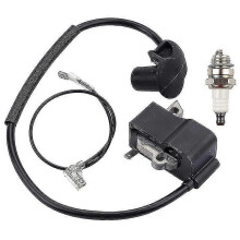Ignition Coil with Spark Plug for Stihl FS250 FS120 FS300 Trimmer, Replaces 4134-400-1301