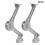 Heavy Duty Soft Close Lid Hinges 2 Pack, Folding Cabinet Hinge with Stay Bracket Keep Open Support 2