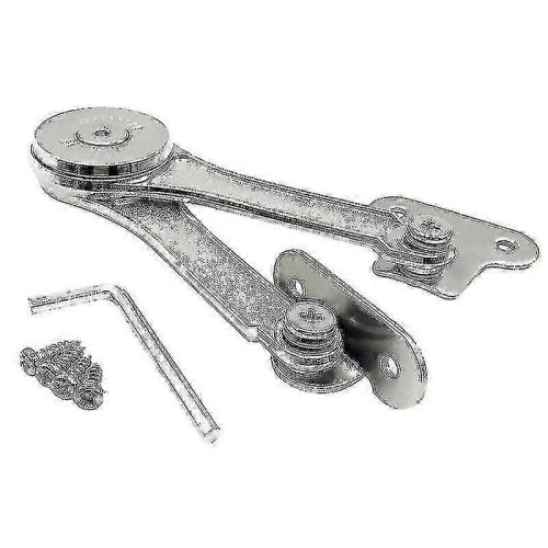 Heavy Duty Soft Close Lid Hinges 2 Pack, Folding Cabinet Hinge with Stay Bracket Keep Open Support 2