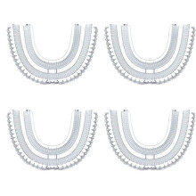 Brosse à Dents Électrique pour Enfants en Forme de U, avec 3 Modes de Nettoyage, 4 Têtes de Brosse, Brosse à Dents Automatique à 360