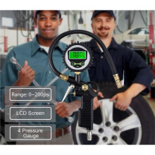 Gauge Backlight Vehicle Tester with 200 PSI LCD Digital Display Tire Pressure Gauge Tire Inflator
