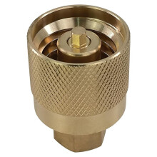 RE7141F Propane Forklift Connector Adapter Valve with Gasket - Brass Female Connector