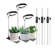 Plant Grow Light 3 Pack, for Indoor Plants, Adjustable Height, 3 Spectrum Modes, Auto Timer 3/9/12H, 10 Dimmable Levels