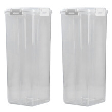Bread Loaf Container Clear Airtight Bread Box with Lid Sandwich Bread Holder Kitchen Pasta Multigrain Toast Storage 2pc