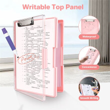 Clipboard A4 with Storage Compartment,Folder Breastfeeding Clipboards Side Opening Portable Writing Clipboard