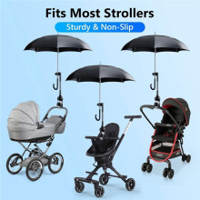 Stroller Chair Umbrella Holder , 360 Adjustable Clip Umbrella Attachment, Universal Cart Umbrella Clamp Mount