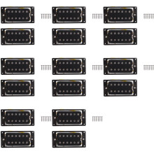 16Pcs Noir Double Bobinage Double Bobine Electrique Guitare Pick- + Vis Cadre