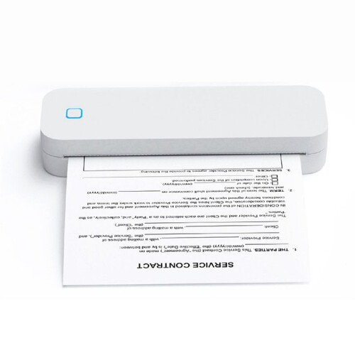 Portable Thermal Transfer Printer Wireless,Multi-Size,Eco-Friendly for Windows System, Os System,Phone,Tablet,White