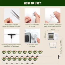 Kit D'Irrigation Goutte à Goutte Automatique, Support pour 15 Plantes D'Intérieur en Pot, Système D'Arrosage Automatique D'Intérieur pour Plantes