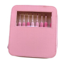 9pcs Crochet Hook Kit Ergonomic Soft Handle Aluminum Hooks Set with 8 Sizes for DIY Crafts Knitting Crocheting Supplies
