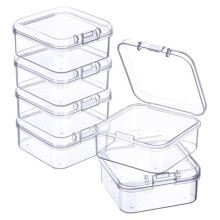10 Pieces Plastic Clear Storage Box for Collecting Small Items, Beads, Jewelry, Business Cards