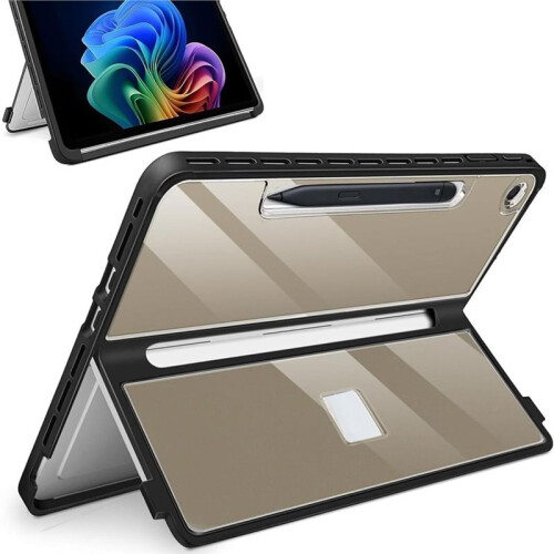 Capa Flip para  para Surface Pro 12 Polegadas 1ª Edição (2025) Capa Dura de TPU Compatível com Teclado Type Cover A 1
