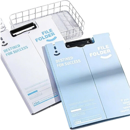 Stand- PP File Folder A4 Document Holder, 2-Pack Dual-Color Mix Writing Pad for Students & Workplace Notes 2