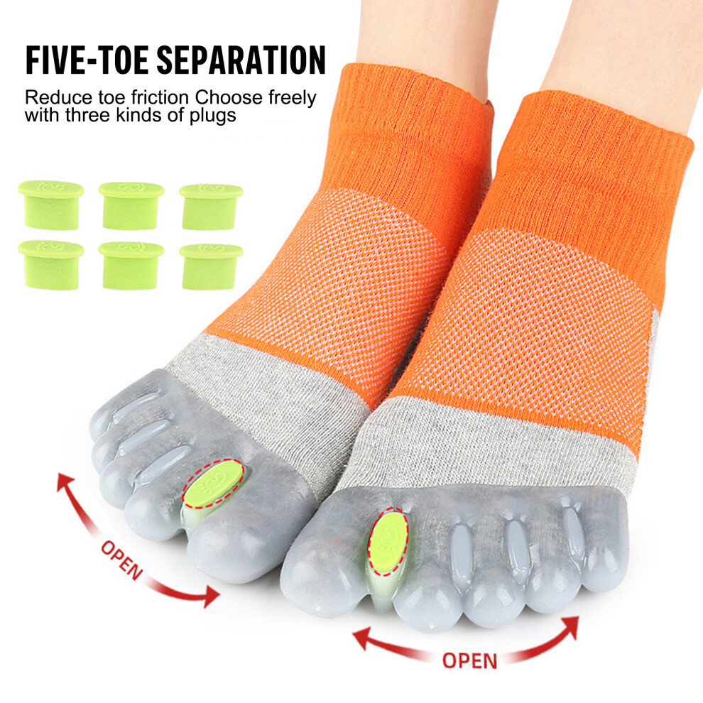 Dcph-Clothing (Grey Orange, One Size) Bunion Corrector Socks For Pain Relief - Men & Women