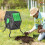 Drehbarer Kompostbehälter 65L, belüfteter Gartenkomposter mit Stahlrahmen 4