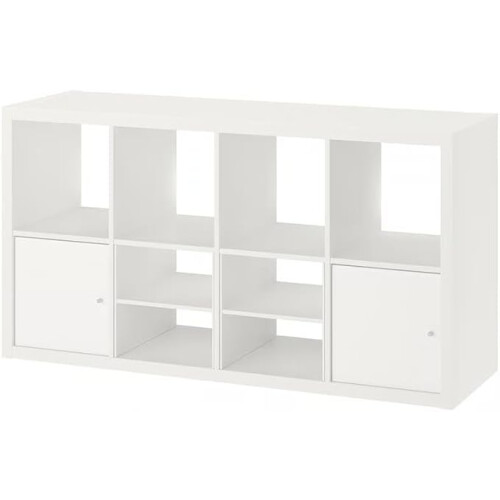 KALLAX 8-Cube with 2 Doors & 2 Shelves 147x77cm