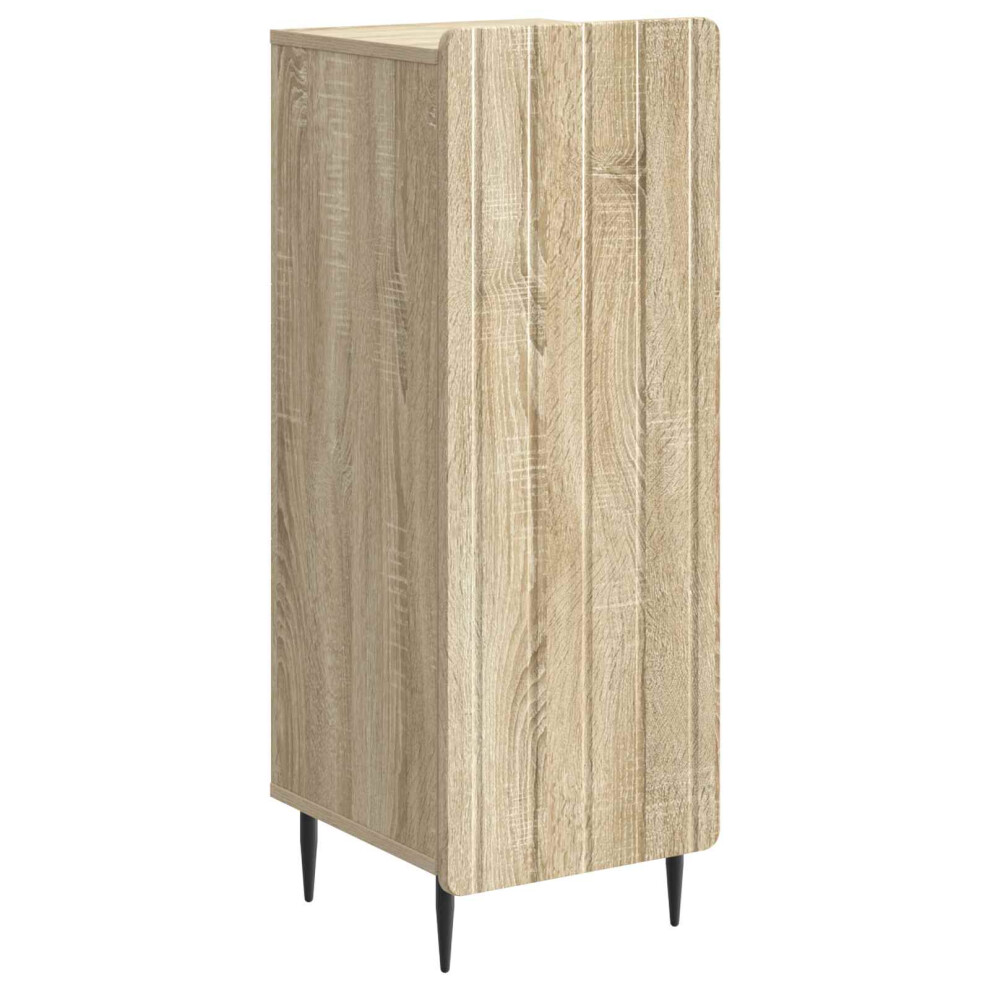 Vidaxl Sideboard Sonoma Oak 34.5 X 33 X 92 Cm Engineered Wood