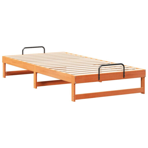 VidaXL vidaXL Bed Frame Brown 100 x 200 cm Solid Pine Wood 1