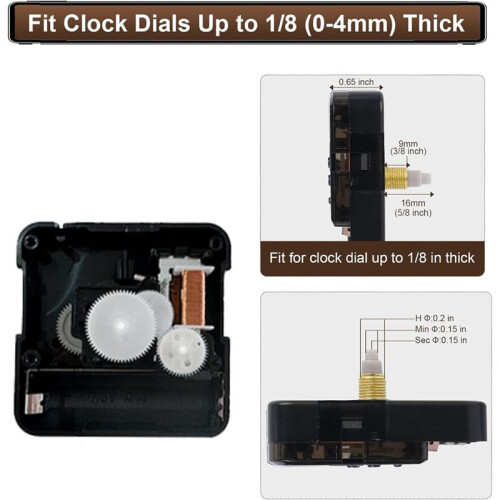 15Pack Clock Mechanism Replacement Kit with 19 Pairs Clock Hands,Quartz Clock Movement Replacement,Clock Movement Motor 1