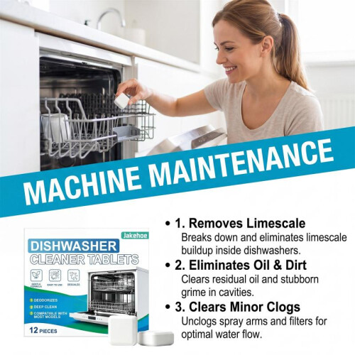 (12 PIECES) Jue-Fish Dishwasher Cleaner Tablets – Remove Grease, Limescale & Odors – 30 Pack 2