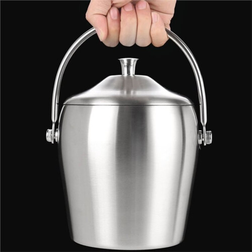 Stainless Steel Ice Bucket with Insulation for Enhanced Cold Retention 2