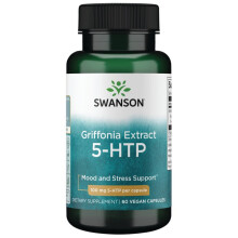 Extrato de Griffonia 5-HTP 100 mg 60 Cápsulas Vegan Swanson Health Products