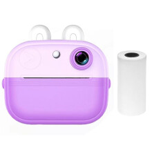 Kids Camera Instant Thermal Printer 2.0" Screen Photo Printer Timer Shooting Video Recording 1 Roll Print Paper