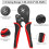 Hex Crimping Pliers Self-Adjustable Wire Crimper Tool Kit Set with Wire Terminals Crimping Connectors Wire Ends Ferrules 5