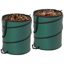 2 sacchi per rifiuti da giardino da 160 litri, sacchi impermeabili per la raccolta delle foglie con manici