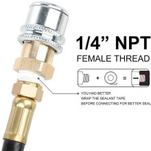 2Pcs Lock Air-Chuck 1/4NPT Brass Air Chuck for Inflator Gauge Air Compressor Tire Repair Tools