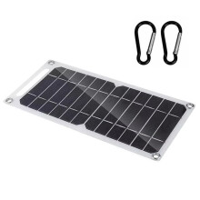 Panneau Solaire Monocristallin 5W 5V, Étanche avec USB pour Chargement Mobile en Extérieur