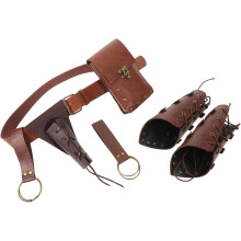 Renascimento conjunto medieval cinto bolsa falsa couro braço suportes mulheres cintura Viking bolsa moeda bolsa
