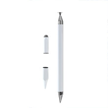 3-in-1 magnetischer kapazitiver Stylus für Tablets und Smartphones - Universeller Touchscreen-Stift, kompatibel mit Apple, Samsung und Huawei White