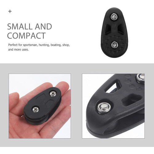 Polia de âncora de caiaque de nylon de 2pcs com rolamento giratório para canoas e veleiros 2
