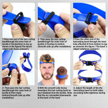 DIY Hair Trimming Fade Haircut Band Breathable Curved Silicone Home Hair Trimming Guide for DIY Home Haircuts