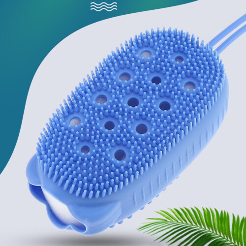 (Blue) SPA Back Massager & Bath Scrubber Tool