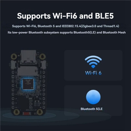 ESP32-C5 Development Board 1.47inch LCD Display 172x320 Resolution Wi-Fi 6/BLE 5 Zigbee 3.0 Thread 1.4 Soldered 1