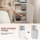 Homcom (White) HOMCOM Slim Bedside Table Set of 2 with Open Cubbies and Cupboard 6