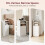 Homcom (White) HOMCOM Slim Bedside Table Set of 2 with Open Cubbies and Cupboard 7