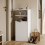 Homcom (White) HOMCOM Slim Bedside Table Set of 2 with Open Cubbies and Cupboard 8