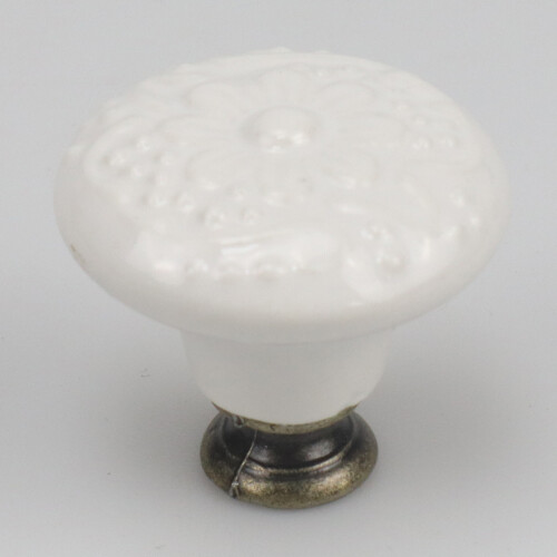 (High bottom white, 1pc) Ceramic Cabinet Knobs for Doors & Drawers 1