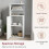 Homcom (White) HOMCOM Slim Bedside Table Set of 2 with Open Cubbies and Cupboard 5