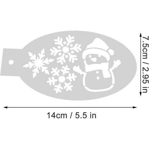 24PCS reutilizáveis Christmas Face Paint Stencils Modelos de desenho ocos 1