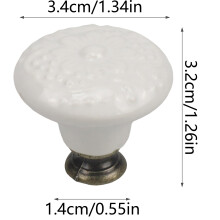 (High bottom white, 1pc) Ceramic Cabinet Knobs for Doors & Drawers